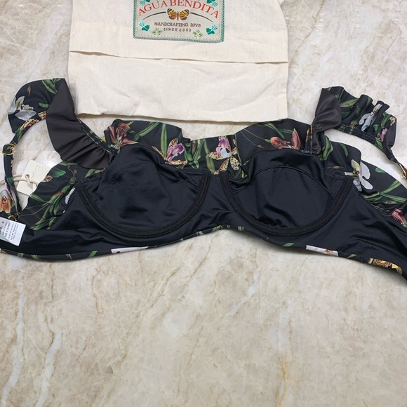 Agua by Agua Bendita Margot Floral Ruffle Bikini Top - Picture 8 of 11